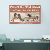 Red onze wilde paarden 3 x 5 spandoek (Beurs)