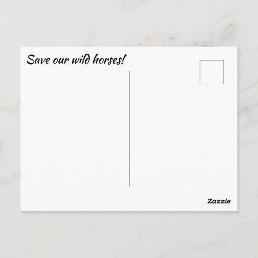 Red onze wilde paarden briefkaart (Achterkant)