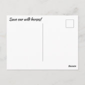 Red onze wilde paarden briefkaart (Achterkant)