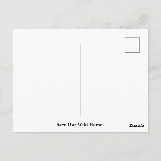 Red onze wilde paarden briefkaart (Achterkant)