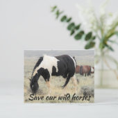Red onze wilde paarden briefkaart (Staand voorkant)