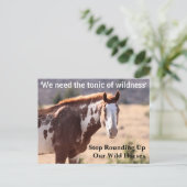 Red onze wilde paarden briefkaart (Staand voorkant)