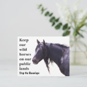 Red onze wilde paarden briefkaart (Staand voorkant)
