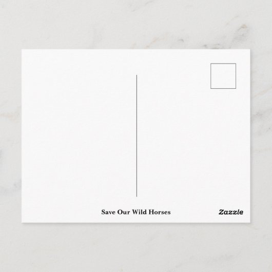 Red onze wilde paarden briefkaart (Achterkant)