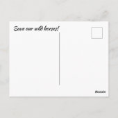 Red onze wilde paarden briefkaart (Achterkant)