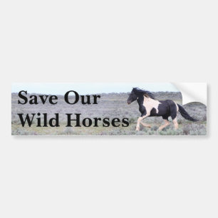 Red onze wilde paarden bumpersticker