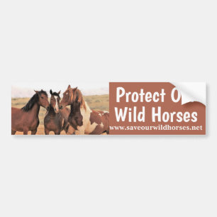 Red onze wilde paarden bumpersticker
