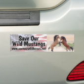 Red onze wilde paarden bumpersticker (Op auto)