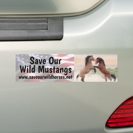 Red onze wilde paarden bumpersticker (Op auto)