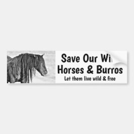 Red onze wilde paarden bumpersticker