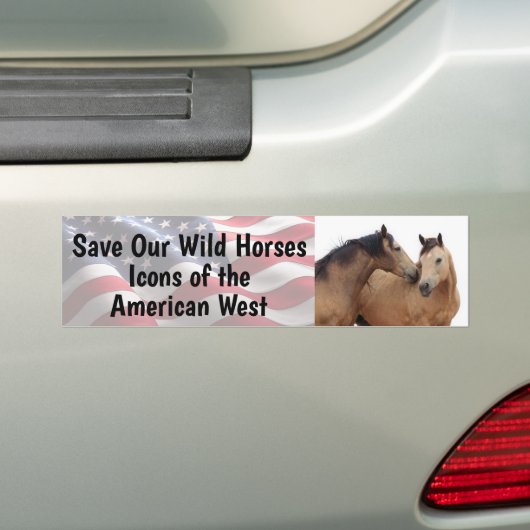 Red onze wilde paarden bumpersticker (Op auto)