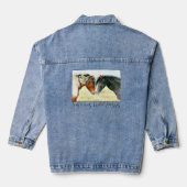 Red onze wilde paarden denim jacket (Achterkant)