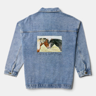 Red onze wilde paarden denim jacket