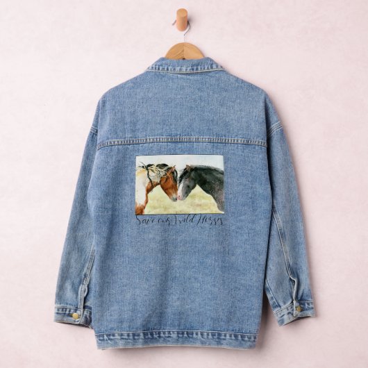 Red onze wilde paarden denim jacket (Hangar)