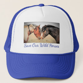 Red onze wilde paarden Fancy blauw Trucker Pet