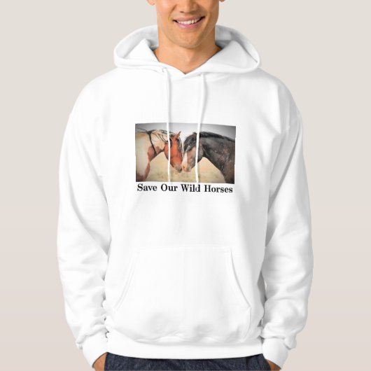 Red onze wilde paarden hoodie (Voorkant)