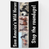 Red onze wilde paarden met 3 x 5 banner (Verticaal)