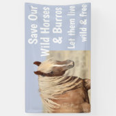 Red onze wilde paarden met 3 x 5 banner (Verticaal)