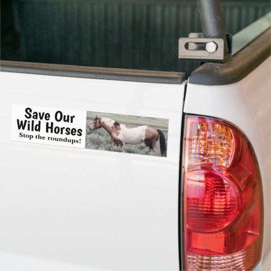 Red onze wilde paarden reiziger bumpersticker (Op Truck)