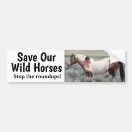 Red onze wilde paarden reiziger bumpersticker