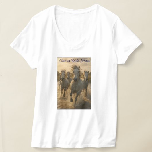 Red onze wilde paarden t-shirt (Laagn)