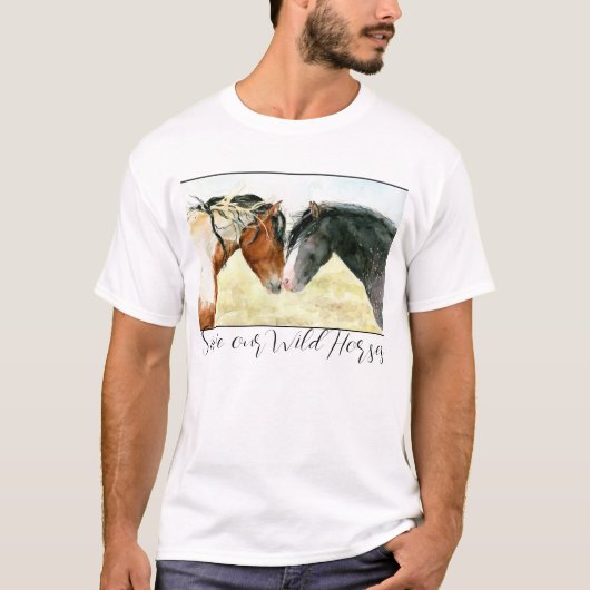 Red onze wilde paarden t-shirt (Voorkant)