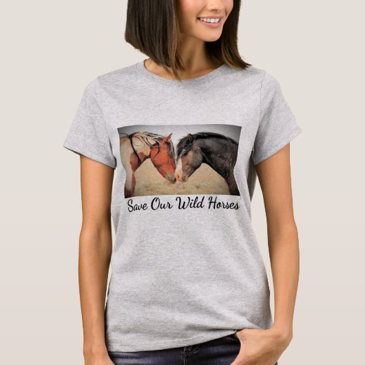 Red onze wilde paarden t-shirt (Voorkant)