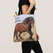 Red onze wilde paarden tote bag (Dichtbij)