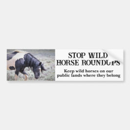 Red onze wilde paarden Washakie Bumpersticker