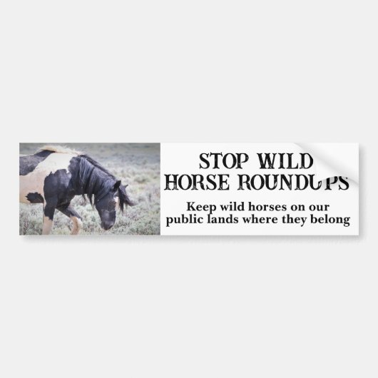 Red onze wilde paarden Washakie Bumpersticker (Voorkant)