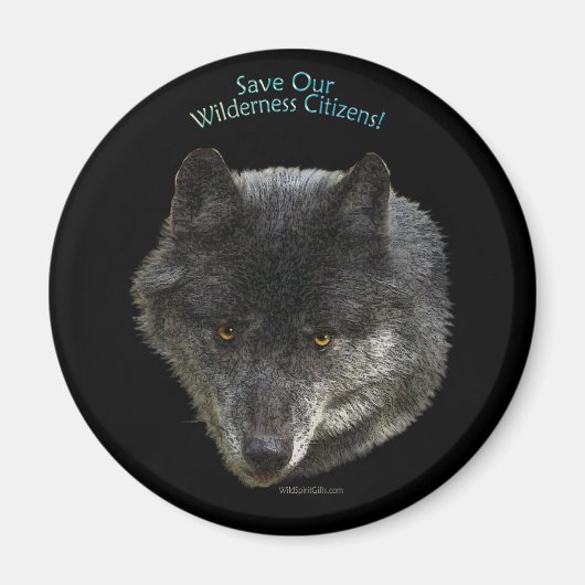 RED ONZE WILDERNIS BURGERS! Wild Wolf Magnet (Voorkant)
