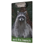 Red onze Wildlife Foto van de Raccoon van Bossen Klembord (Links)