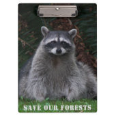 Red onze Wildlife Foto van de Raccoon van Bossen Klembord (Voorkant)