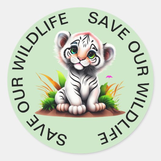 Red onze Wildlife Snow Leopard Stickers (Voorkant)