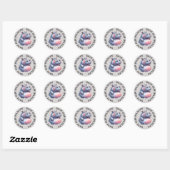 Red onze Wildlife Stickers, Hippopotamus Graphic Ronde Sticker (Vel)