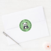 Red onze Wildlife Stickers, Panda Graphic Ronde Sticker (Envelop)