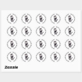Red onze Wildlife Stickers, Zebra Graphic Ronde Sticker (Vel)