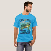 Red onze Zeeen - Schildpadden zoals Clean Oceans T-shirt (Voorkant volledig)