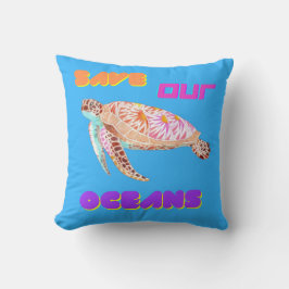 Red onze zeeschildpad kussen