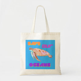 Red onze zeeschildpad tote bag