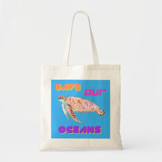 Red onze zeeschildpad tote bag (Voorkant)
