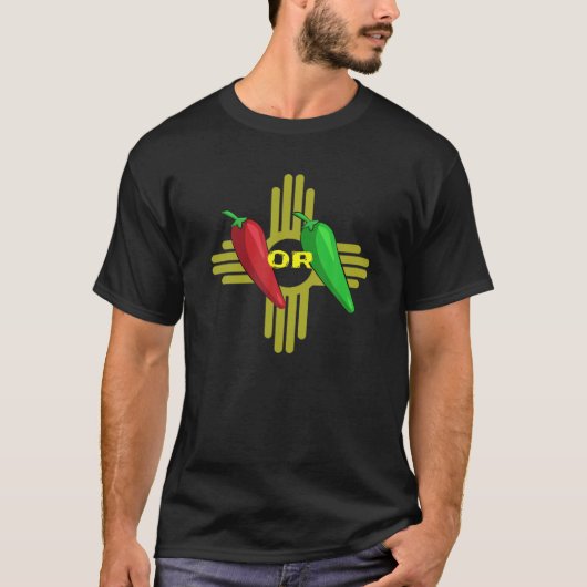 Red or Green Chili Hatch New Mexico Zia T-shirt (Voorkant)