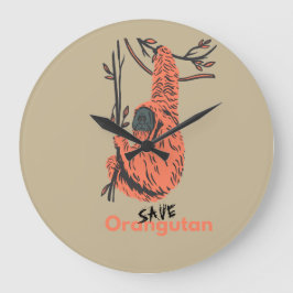 Red orang-oetan grote klok