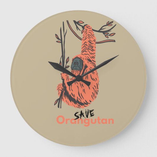 Red orang-oetan grote klok (Voorkant)