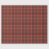 Red-Orange and Black Classic Plaid Cadeaupapier (Vlak)