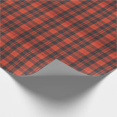 Red-Orange and Black Classic Plaid Cadeaupapier (Hoek)