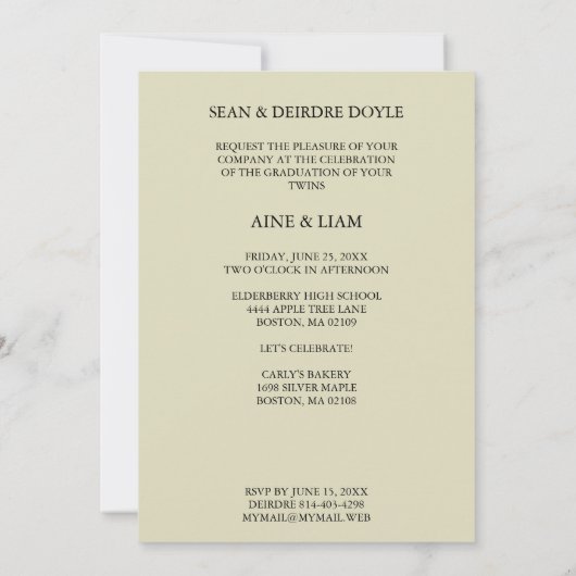 Red Orange Overlay Transparency Shapes Photo Grads Kaart (Achterkant)