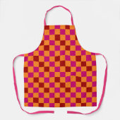 Red Orange Pink Checkered Pattern Design Schort (Voorkant)