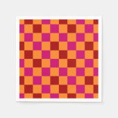 Red Orange Pink Checkered Pattern Design  Servet (Voorkant)
