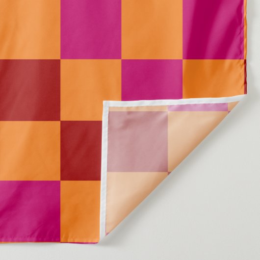 Red Orange Pink Checkered Pattern Design  Stof